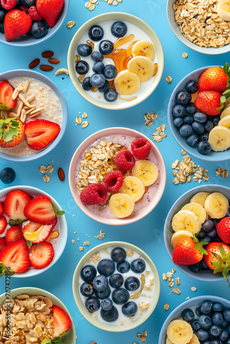 Colorful Display of Healthy and Delicious Oatmeal Recipes 