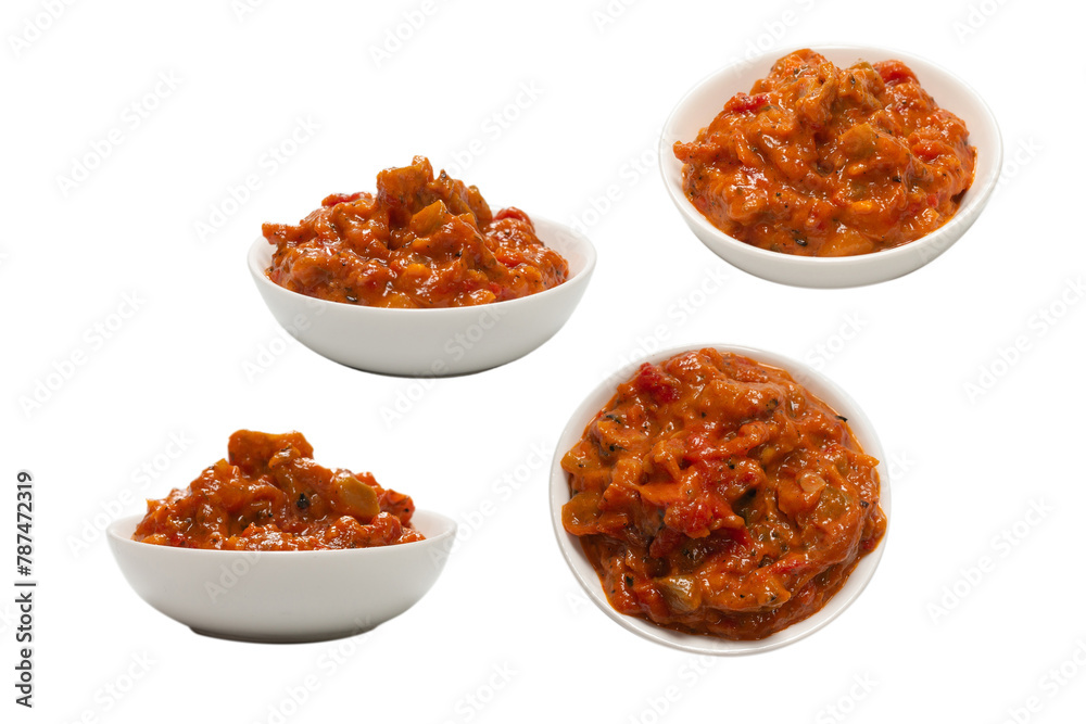 Vegetable stew in a bowl isolated on white background. Vegetable stew in a bowl isolated on white background.
