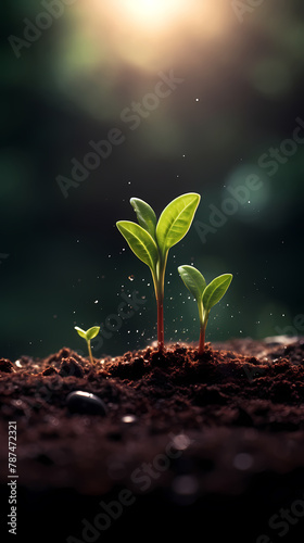 Seedlings on the field