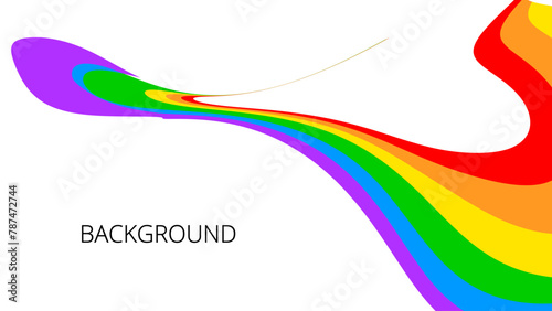Happy pride month. Abstract rainbow design. Love is love, rainbow flag, lgbt pride. June 2024. Background template. Human rights and tolerance	
