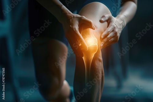 Highlighted pain in knee
