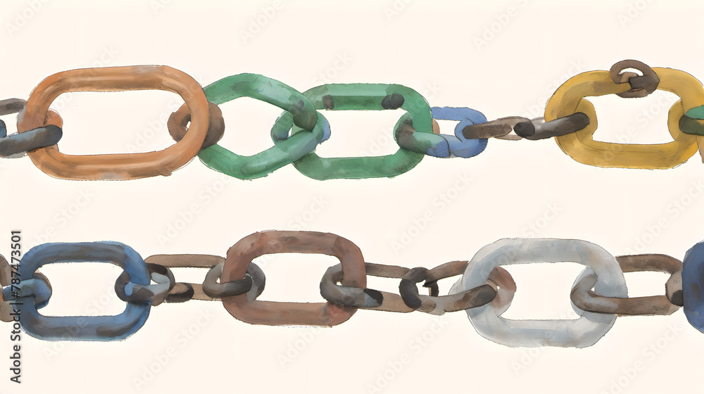 two chains with various color two chains with various color