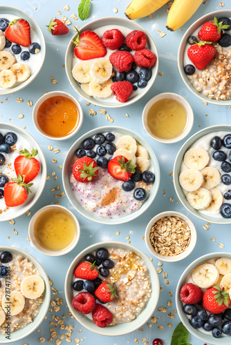 Colorful Display of Healthy and Delicious Oatmeal Recipes 