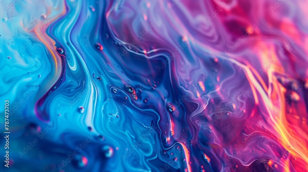A visually captivating abstract background depicting the fluid motion of water waves and colorful liquid paint, resembling marble textures A visually captivating abstract background depicting the fluid motion of water waves and colorful liquid paint, resembling marble textures
