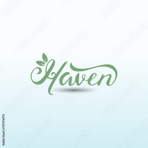 Word Haven vector logo design