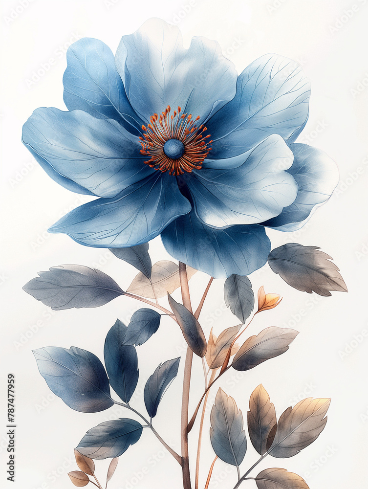 blue flowers on a white background blue flowers on a white background