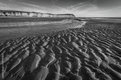 Beach at low tide near Calais photo