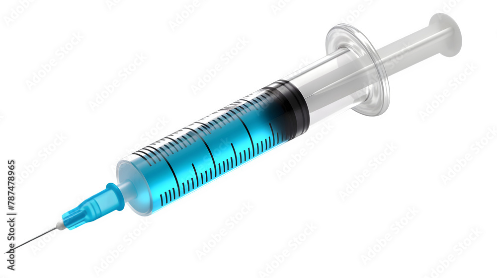 Medical Syringe Isolated on White Background: PNG File for Healthcare Designs, Hand Edited Generative AI Medical Syringe Isolated on White Background: PNG File for Healthcare Designs, Hand Edited Generative AI