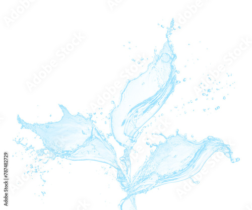 best water splash isolated on white background