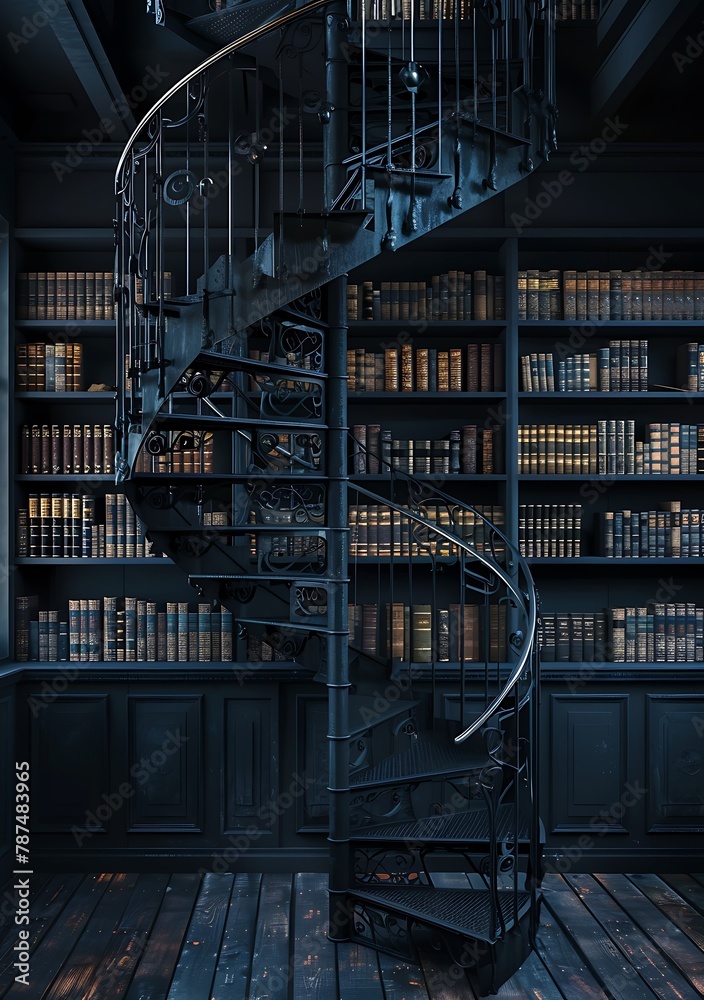 Spiral Staircase in the library
