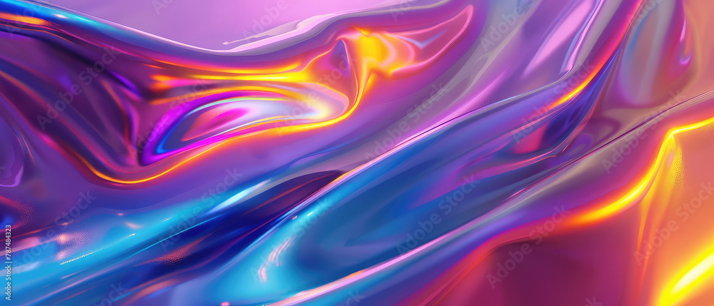 Fototapeta premium Flowing multicolored abstract liquid texture