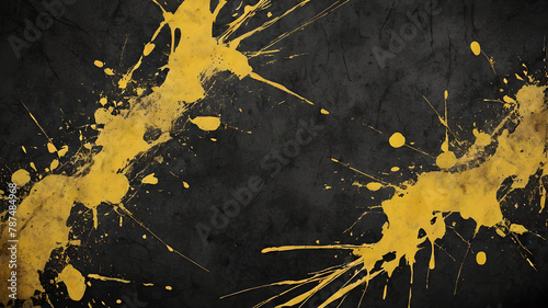 black and yellow abstract dirty grunge background