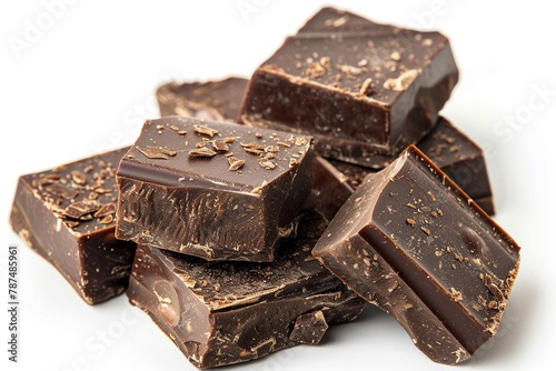 several pieces of dark brown chocolate