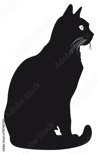 PNG A black cat silhouette clip art animal mammal pet.