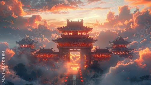 Dragon Gate: Traditional Chinese Mythological Wonder