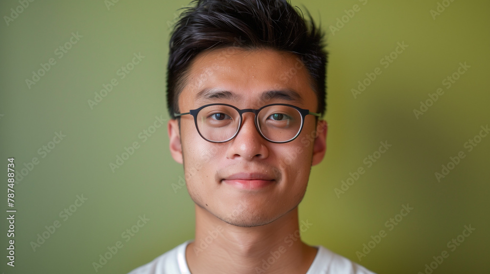 Portrait of young chinese man background Portrait of young chinese man background