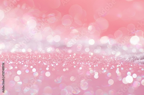 Blurry Pink and White Background With Sparkle