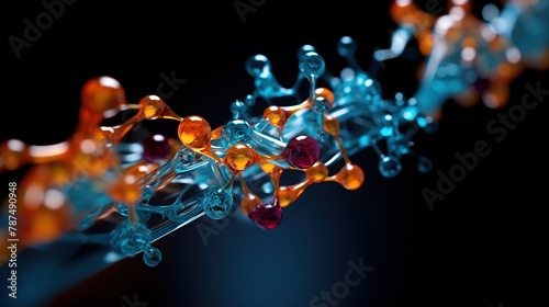 Molecule structure. Science background. Futuristic concept