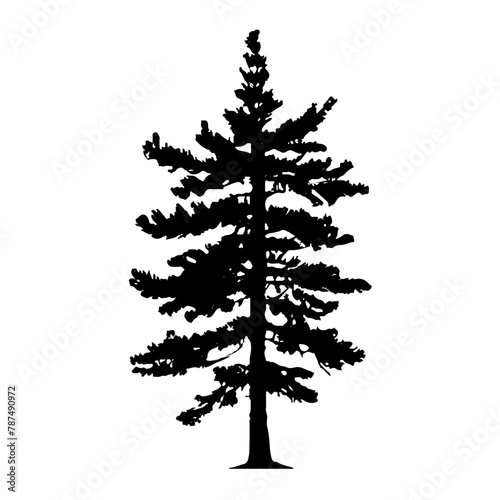 Tree Silhouette Vector Clipart.