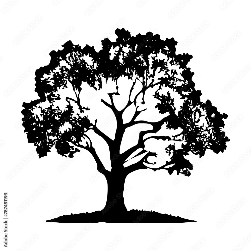 Tree Silhouette Vector Clipart. Tree Silhouette Vector Clipart.