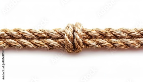 Rope with Knots against a White Background © Eitan Baron