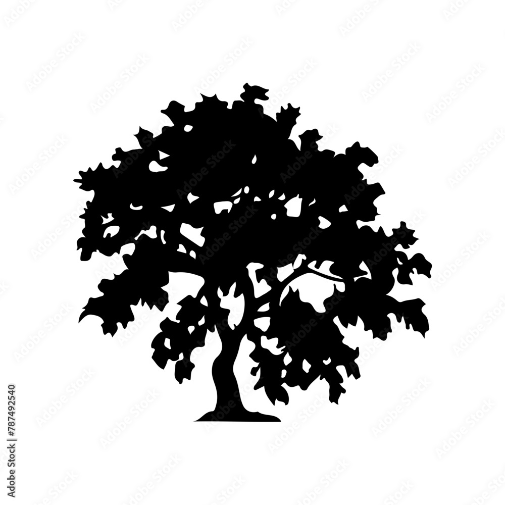 Fototapeta premium Tree Silhouette Vector Clipart