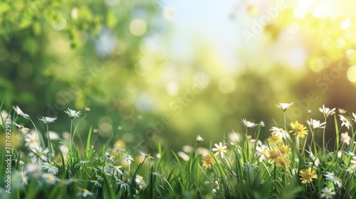 Grassy Field With Trees in Background