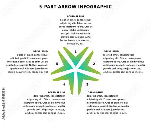 5-Part Arrow Infographic