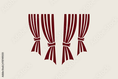 curtain element design for building decoration
