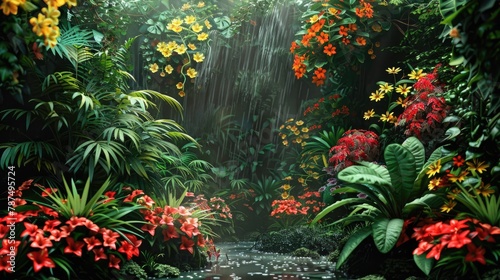 Flowers and vegetation
