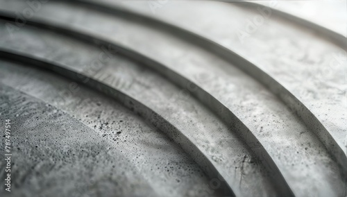 Curved Steps Leading to Concrete Structure