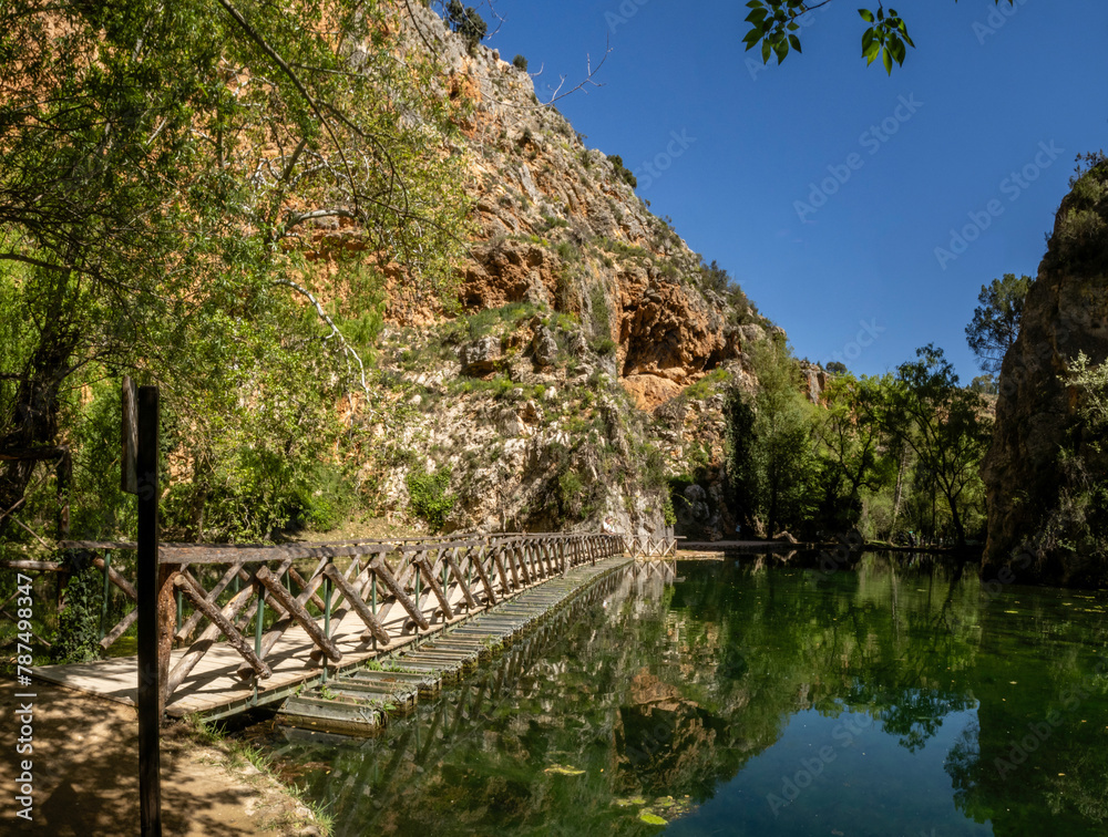 Long exposure photographs of the stone monastery waterfalls (Zaragoza-Spain) Long exposure photographs of the stone monastery waterfalls (Zaragoza-Spain)