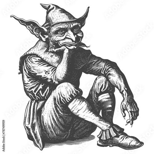 goblin images using Old engraving style