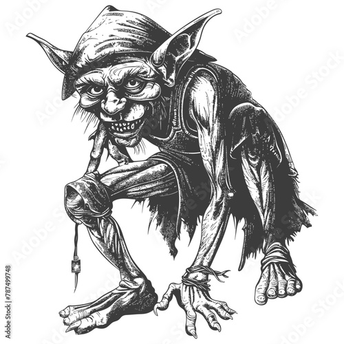 goblin images using Old engraving style