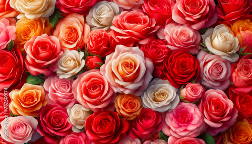 Arrière plan de roses pour composition, carte, fête des mères, saint Valentin ou conception personnalisée. 