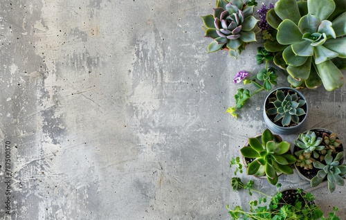 Various Plants Arranged on a Table