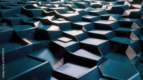 A digital hexagon abstract background