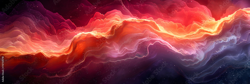 Red Maroon Burgundy Psychic Waves: A Spiritual and Relaxing Artwork