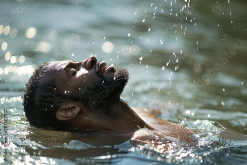 Euphoric Male Surfaces in Sunlit Sea  Energetic Backlit Scene