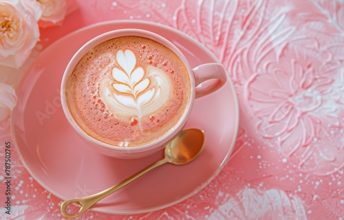 A Cup of Coffee on a Saucer With a Spoon