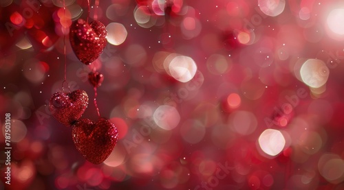 Red and Black Background With Bubbles
