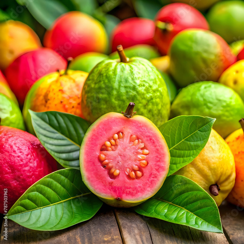 guava fruit pick colourful