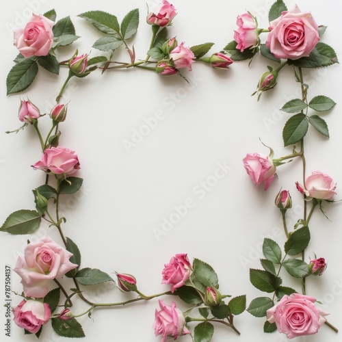 Pink Roses Arranged in Heart Shape
