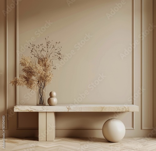 Table With Vases and Vase on Top
