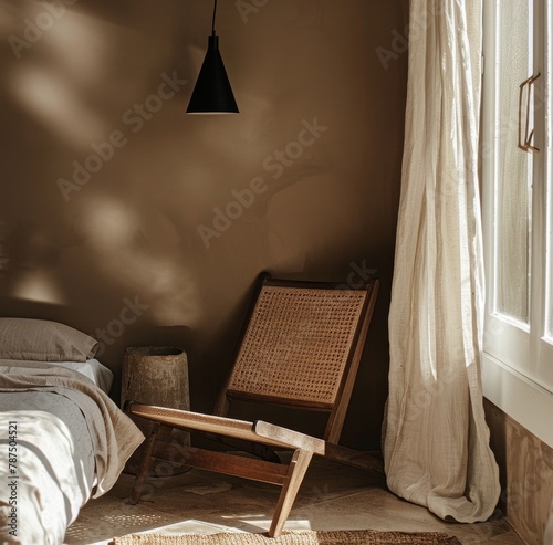 Bedroom With Bed, Chair, and Window