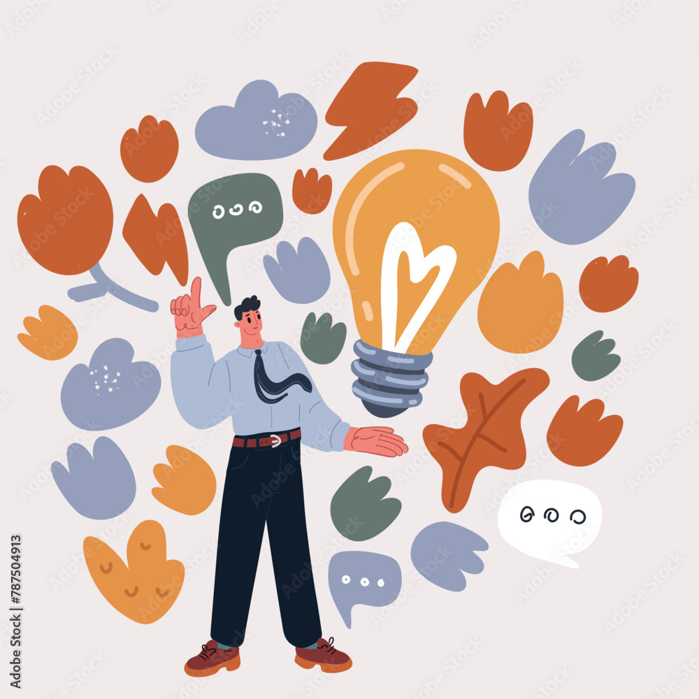 Cartoon vector illustration of Man holding light bulbs, ideas of new ideas with innovative technology and creativity. concept creativity with bulbs that shine glitter. Cartoon vector illustration of Man holding light bulbs, ideas of new ideas with innovative technology and creativity. concept creativity with bulbs that shine glitter.