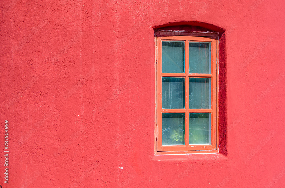 Architectural detail, lighthouse window in Alesund, Norway