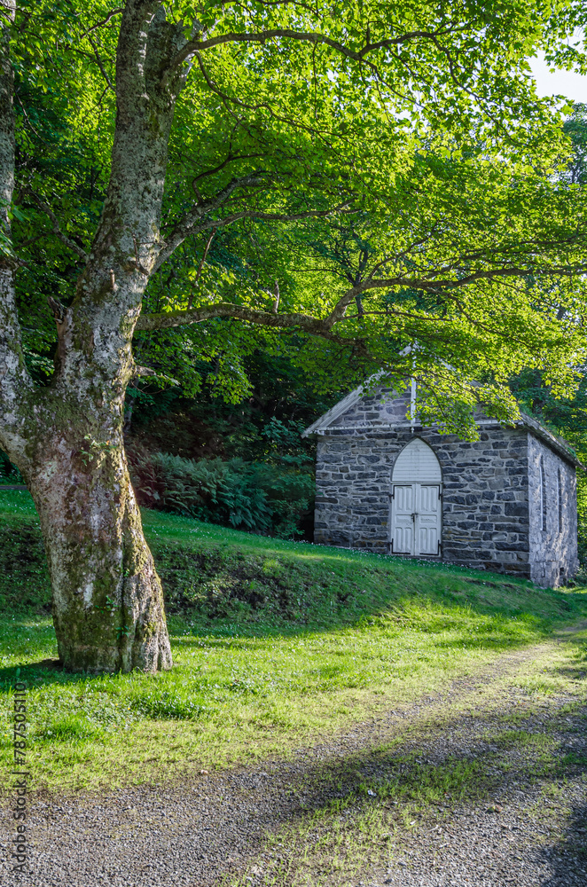 Stone house in a forest Stone house in a forest
