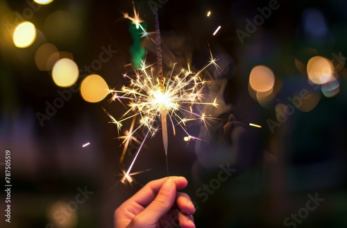 Person Holding a Sparkler