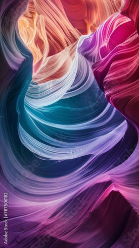 Abstract Nature Background in Pink, Purple, and Teal